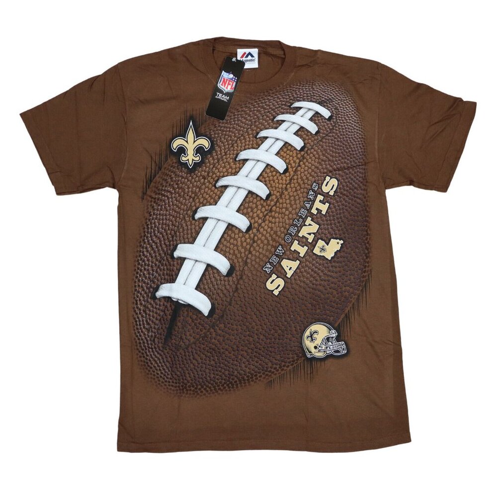 New Orleans Saints NFL Football Liquid Blue Touchdown Crew Neck Mens T-Shirt NWT